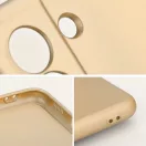 Samsung Galaxy A34 5G SM-A346B, Szilikon tok, mikrofiber plüss belső, csillogó hátlap, Metallic Case, arany