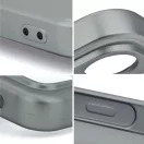 Samsung Galaxy A34 5G SM-A346B, Szilikon tok, mikrofiber plüss belső, csillogó hátlap, Metallic Case, szürke