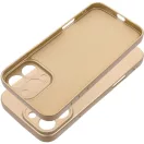 Samsung Galaxy A35 5G SM-A356B, Szilikon tok, mikrofiber plüss belső, csillogó hátlap, Metallic Case, arany