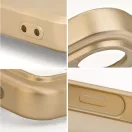 Samsung Galaxy A35 5G SM-A356B, Szilikon tok, mikrofiber plüss belső, csillogó hátlap, Metallic Case, arany