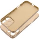 Samsung Galaxy A36 5G SM-A366B, Szilikon tok, mikrofiber plüss belső, csillogó hátlap, Metallic Case, arany