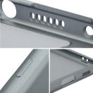 Xiaomi Redmi 13C 4G / Poco C65, Szilikon tok, mikrofiber plüss belső, csillogó hátlap, Metallic Case, szürke