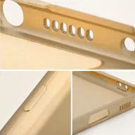   Xiaomi Redmi 15C 4G (173 mm) / 15C 5G (173 mm), Szilikon tok, mikrofiber plüss belső, csillogó hátlap, Metallic Case, arany