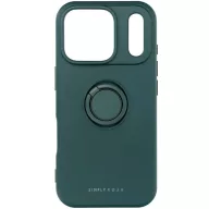   Apple iPhone 17, Szilikon tok, stand, telefontartó gyűrű, Roar Amber, zöld