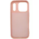 Apple iPhone 15, Szilikon tok, stand, telefontartó gyűrű, Roar Amber, rózsaszín