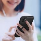 Apple iPhone 16 Plus, Szilikon tok, stand, telefontartó gyűrű, Roar Amber, fekete