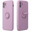 Samsung Galaxy A15 4G / A15 5G SM-A155F / A156B, Szilikon tok, stand, telefontartó gyűrű, Roar Amber, lila