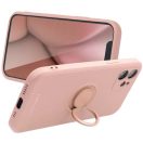 Samsung Galaxy A15 4G / A15 5G SM-A155F / A156B, Szilikon tok, stand, telefontartó gyűrű, Roar Amber, rózsaszín
