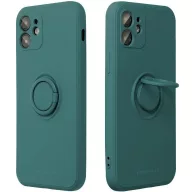   Samsung Galaxy A35 5G SM-A356B, Szilikon tok, stand, telefontartó gyűrű, Roar Amber, zöld