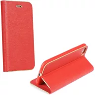   Samsung Galaxy A12 / A12 Nacho / M12 SM-A125F / A127F / M127F, Oldalra nyíló tok, stand, Luna Book, piros