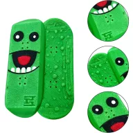   Mágneses csúszka, stresszoldó, ügyességi játék, szörny minta, Magnetic KickFlip SkateBoard Fidget, mintás/zöld