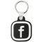 Közösségi média kulcstartó, NFC chippel, Facebook logóval, NFC Keychain, fekete/fehér