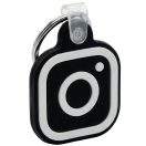 Közösségi média kulcstartó, NFC chippel, Instagram logóval, NFC Keychain, fekete/fehér