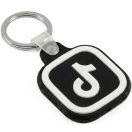 Közösségi média kulcstartó, NFC chippel, TikTok logóval, NFC Keychain, fekete/fehér