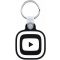 Közösségi média kulcstartó, NFC chippel, Youtube logóval, NFC Keychain, fekete/fehér