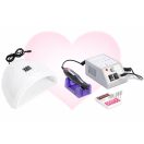 Műkörmös csomag – Alap szett - UV lámpa + elektromos körömcsiszoló