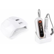   Műkörmös csomag – Prémium szett - UV lámpa + hordozható körömcsiszoló