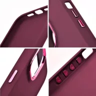   Samsung Galaxy S26 Plus SM-S947, Szilikon tok, közepesen ütésálló, fémhatású kamera keret, Frame Case, lila