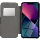 Samsung Galaxy S26 Ultra SM-S948, Oldalra nyíló tok, légpárnás sarok, bőrhatású, karbon minta, Razor Book, fekete