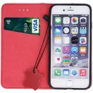 Samsung Galaxy S26 Ultra SM-S948, Oldalra nyíló tok, valódi bőrtok, stand, Smart Pro, piros