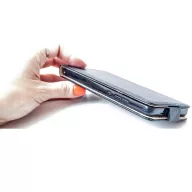   Samsung Galaxy S26 Edge, Forcell lenyitható bőrtok, Slim Flexi, felfelé nyíló - kinyitható, fekete