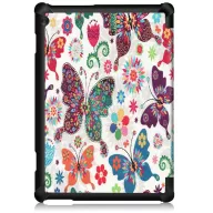   Xiaomi Pad 6 (11.0) / Pad 6 Pro (11.0), mappa tok, színes nagy pillangó minta, Trifold, fehér