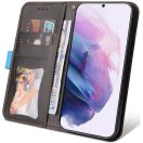 Samsung Galaxy A05s SM-A057F, Oldalra nyíló tok, stand, kártyatartóval, kézpánttal, Wooze Colour Wallet, kék