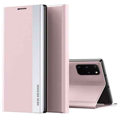 Samsung Galaxy A25 5G SM-A256B, Oldalra nyíló tok, stand, Wooze Silver Line, rózsaszín