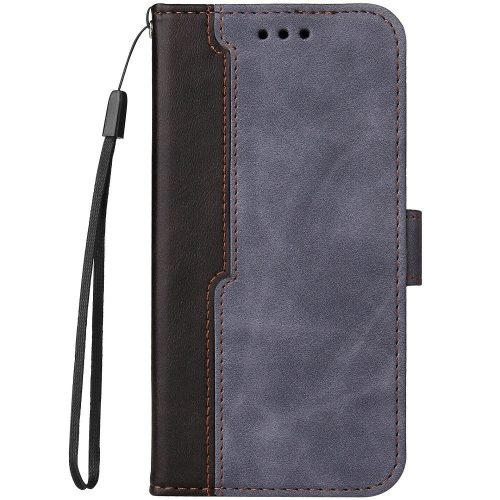 Samsung Galaxy S23 FE SM-S711, Oldalra nyíló tok, stand, kártyatartóval, kézpánttal, Wooze Colour Wallet, szürke