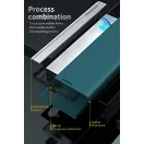 Samsung Galaxy S24 Plus SM-S926, Oldalra nyíló tok, stand, Wooze Silver Line, világosszürke