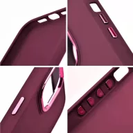   Motorola Moto G73 5G, Szilikon tok, közepesen ütésálló, fémhatású kamera keret, Frame Case, lila