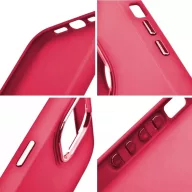   Xiaomi 13 Pro, Szilikon tok, közepesen ütésálló, fémhatású kamera keret, Frame Case, magenta