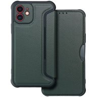   Samsung Galaxy A15 4G / A15 5G SM-A155F / A156B, Oldalra nyíló tok, légpárnás sarok, bőrhatású, karbon minta, Razor Book, zöld