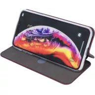   Oppo A78 4G, Oldalra nyíló tok, stand, Forcell Elegance, bordó