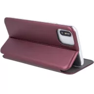   Oppo A78 4G, Oldalra nyíló tok, stand, Forcell Elegance, bordó