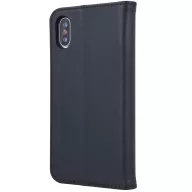   Oppo A17, Oldalra nyíló tok, valódi bőrtok, stand, Smart Pro, fekete