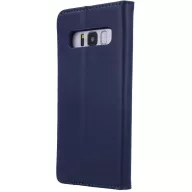   Samsung Galaxy A25 5G SM-A256B, Oldalra nyíló tok, valódi bőrtok, stand, Smart Pro, sötétkék