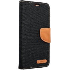   Xiaomi Redmi 13C 4G / Redmi 13C 5G / Poco C65, Oldalra nyíló tok, stand, Canvas Book, fekete