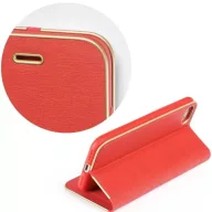   Xiaomi Redmi 13C 4G / Redmi 13C 5G / Poco C65, Oldalra nyíló tok, stand, Luna Book, piros