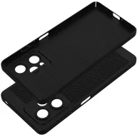   Xiaomi Redmi 13C 4G / Poco C65, Műanyag hátlap védőtok, légáteresztő, lyukacsos minta, Breezy, fekete