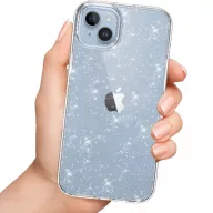   Samsung Galaxy S23 FE SM-S711, Műanyag hátlap védőtok + szilikon keret, csillogó hátlap, FlexAir Hybrid Glitter, átlátszó