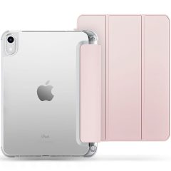   Apple iPad 10.9 (2022) / iPad 11 (2025), mappa tok, közepesen ütésálló, érintőceruza tartó, érintőceruza nélkül, átlátszó hátlap, Smart Case, TP SC Pen Holder Hybrid, rózsaszín