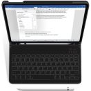 Apple iPad 10.9 (2022) / iPad 11 (2025), Bluetooth billentyűzetes mappa tok, érintőceruza tartó, érintőceruza nélkül, TP SC Pen Holder + Keyboard, fekete