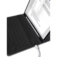   Apple iPad 10.9 (2022) / iPad 11 (2025), Bluetooth billentyűzetes mappa tok, érintőceruza tartó, érintőceruza nélkül, TP SC Pen Holder + Keyboard, fekete