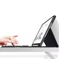   Apple iPad 10.9 (2022) / iPad 11 (2025), Bluetooth billentyűzetes mappa tok, érintőceruza tartó, érintőceruza nélkül, TP SC Pen Holder + Keyboard, fekete
