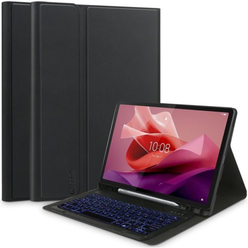 Lenovo Tab P12 (12.7) TB-370, Bluetooth billentyűzetes mappa tok, érintőceruza tartó, TP SC Pen + Keyboard, fekete