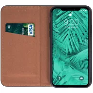   Samsung Galaxy A35 5G SM-A356B, Oldalra nyíló tok, valódi bőrtok, stand, Smart Pro, fekete