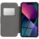 Samsung Galaxy A35 5G SM-A356B, Oldalra nyíló tok, légpárnás sarok, bőrhatású, karbon minta, Razor Book, kék