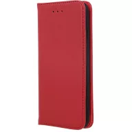  Samsung Galaxy A55 5G SM-A556B, Oldalra nyíló tok, valódi bőrtok, stand, Smart Pro, piros