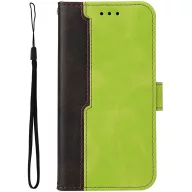   Xiaomi Redmi 13C 4G / Redmi 13C 5G / Poco C65, Oldalra nyíló tok, stand, kártyatartóval, kézpánttal, Wooze Colour Wallet, zöld